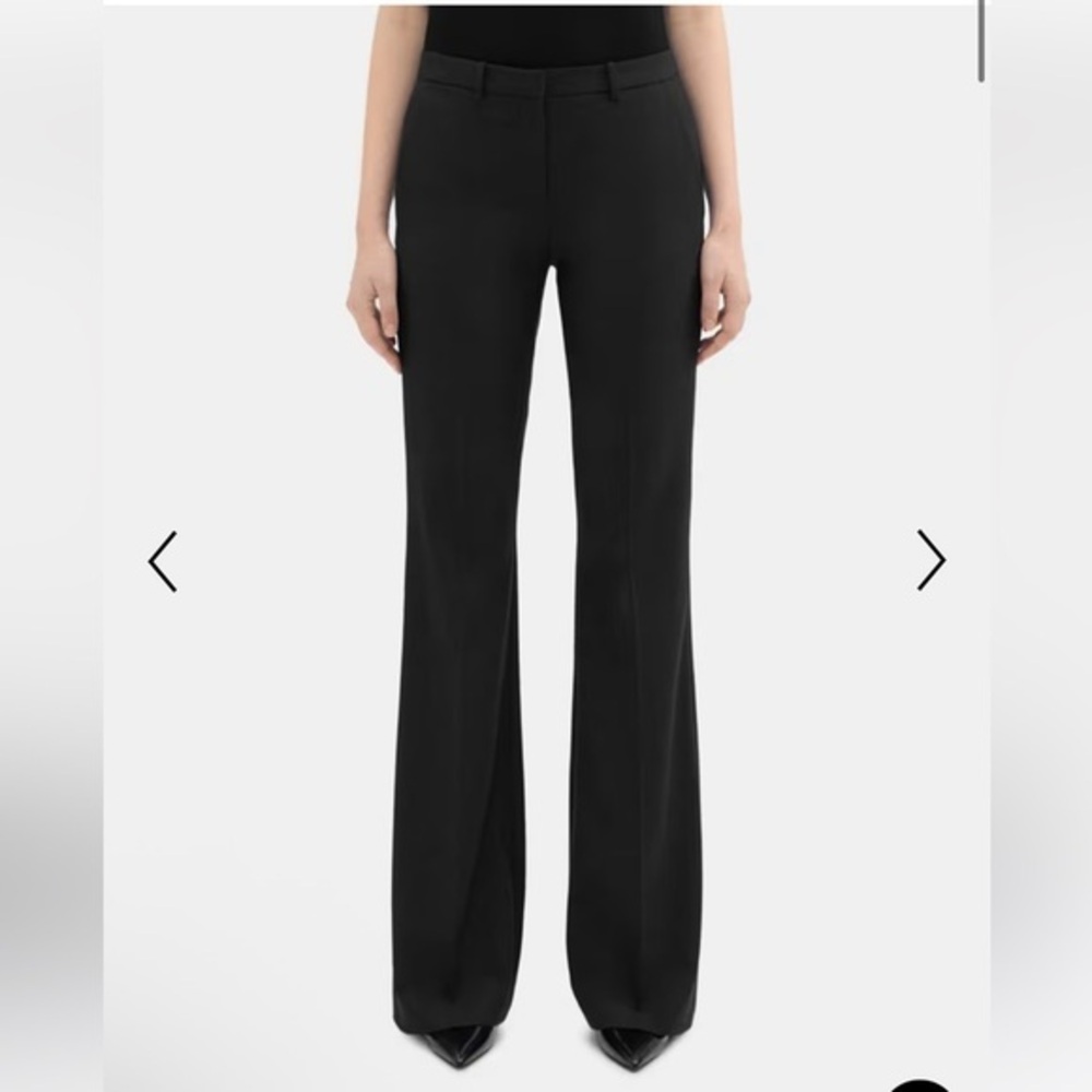 Theory Demitria Black Flared Pants, NWT, size 12